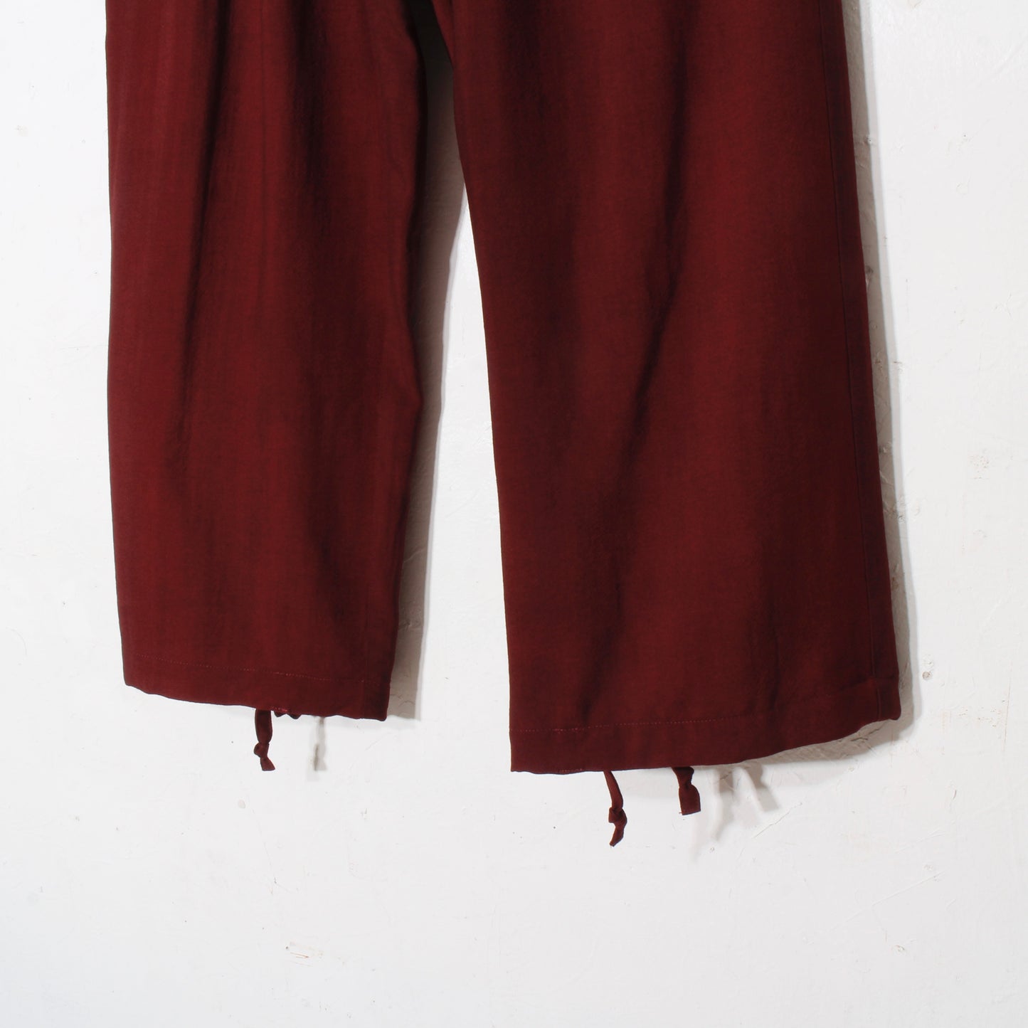 Uneven Dyed 1tuck Wide Pants / D.red