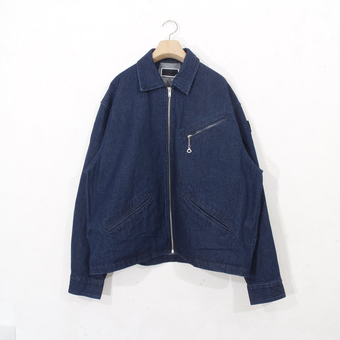ZIP DENIM WORK JACKET / navy