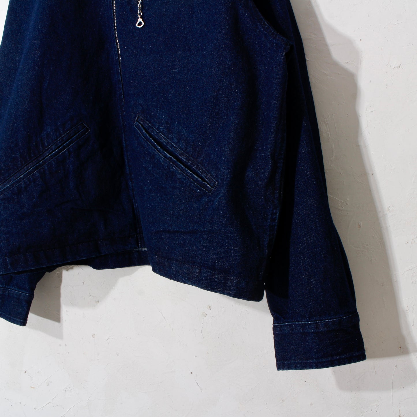 ZIP DENIM WORK JACKET / navy