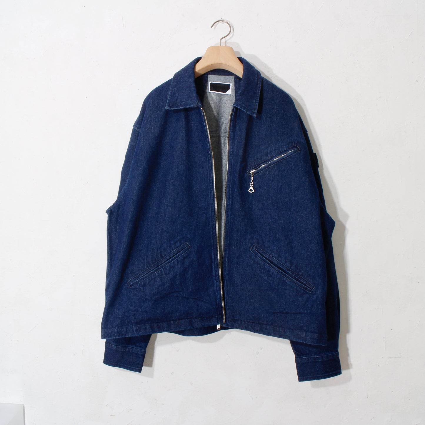 ZIP DENIM WORK JACKET / navy