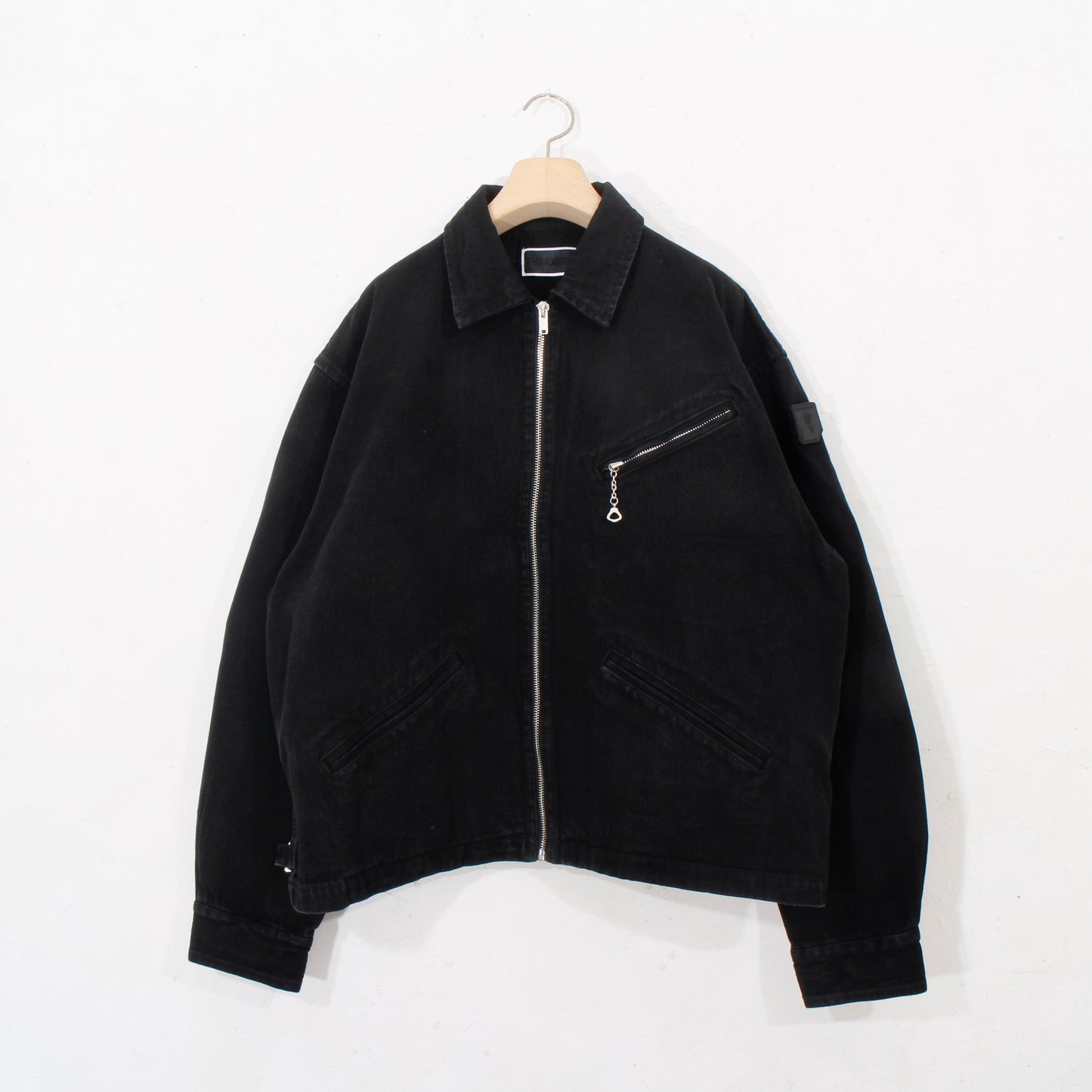 ZIP DENIM WORK JACKET / black