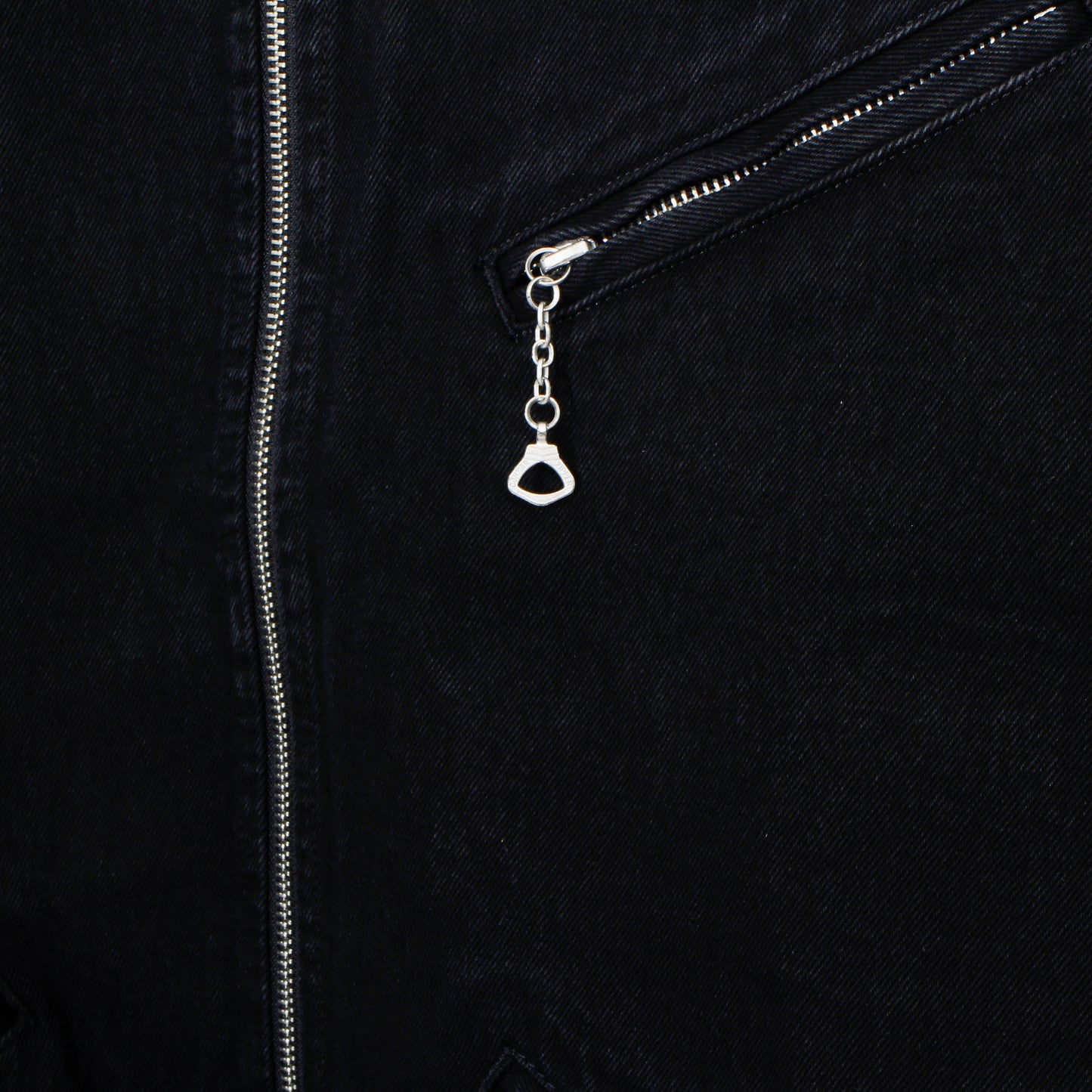 ZIP DENIM WORK JACKET / black