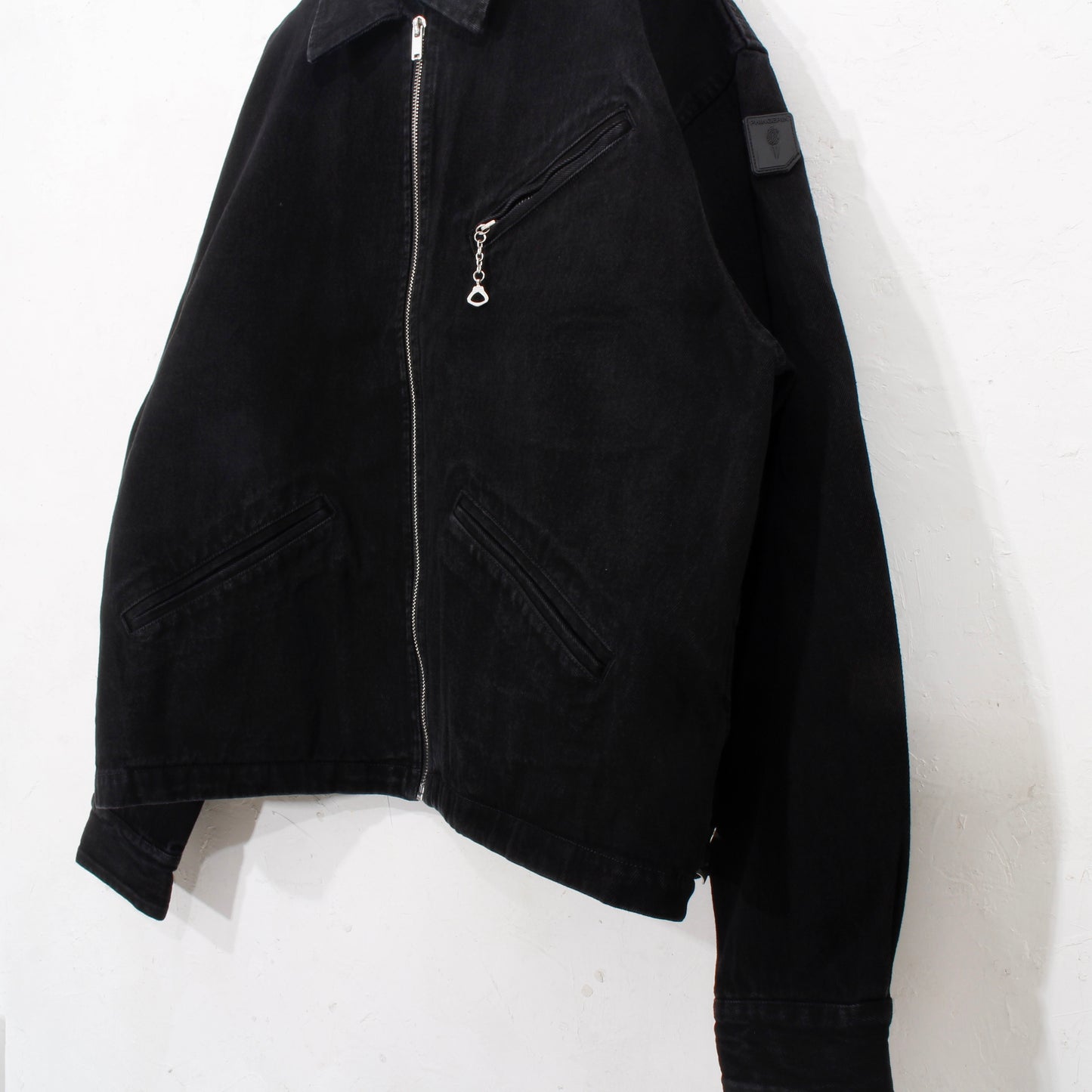 ZIP DENIM WORK JACKET / black