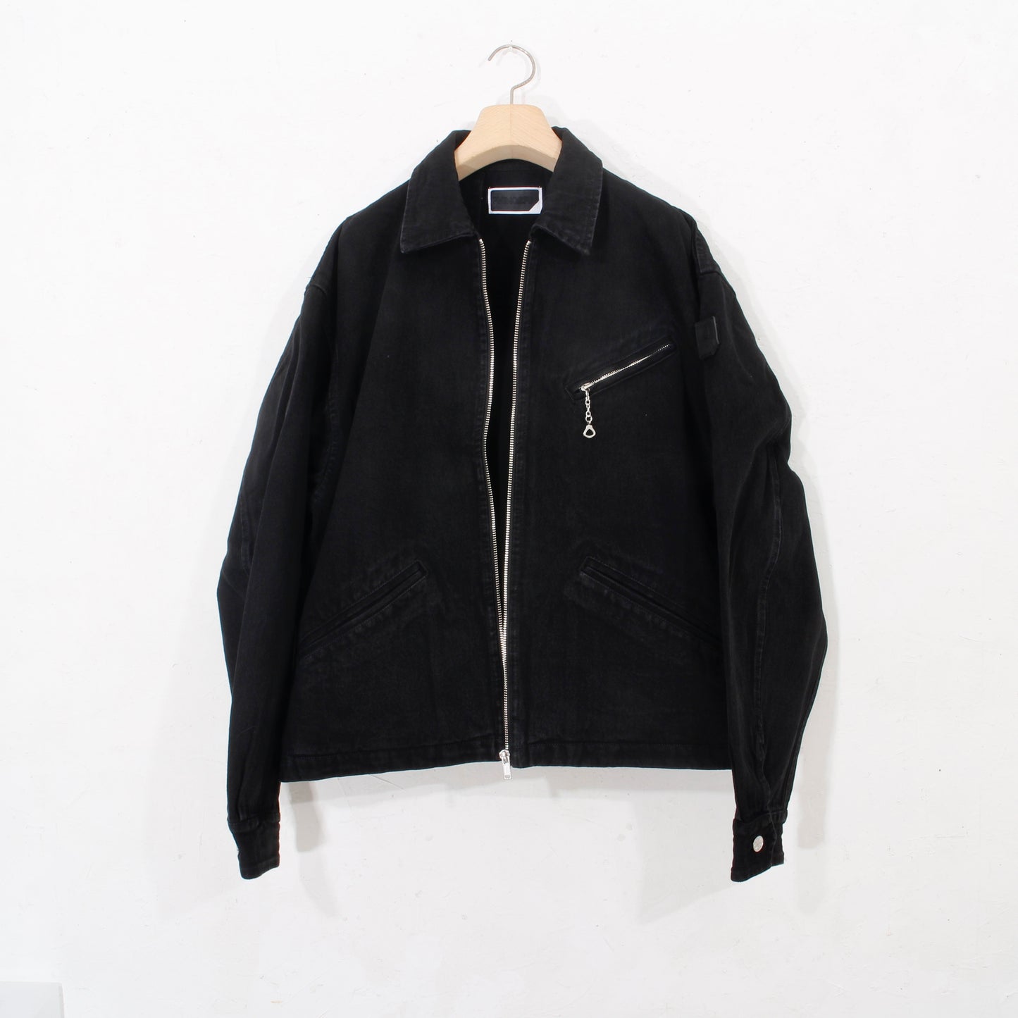 ZIP DENIM WORK JACKET / black