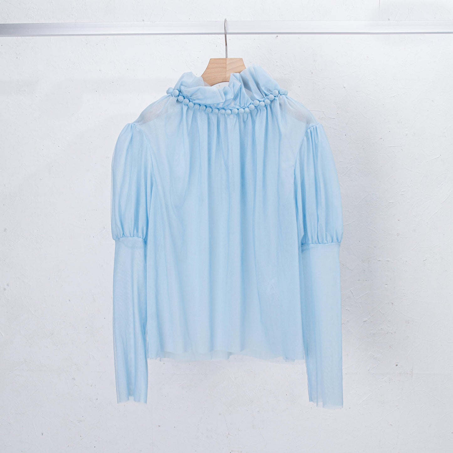 natsumi osawa/Tulle shibori tops #blue