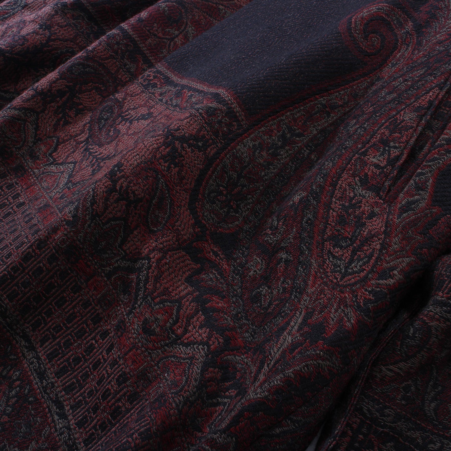 tibetan paisley jacquard gown coat / red