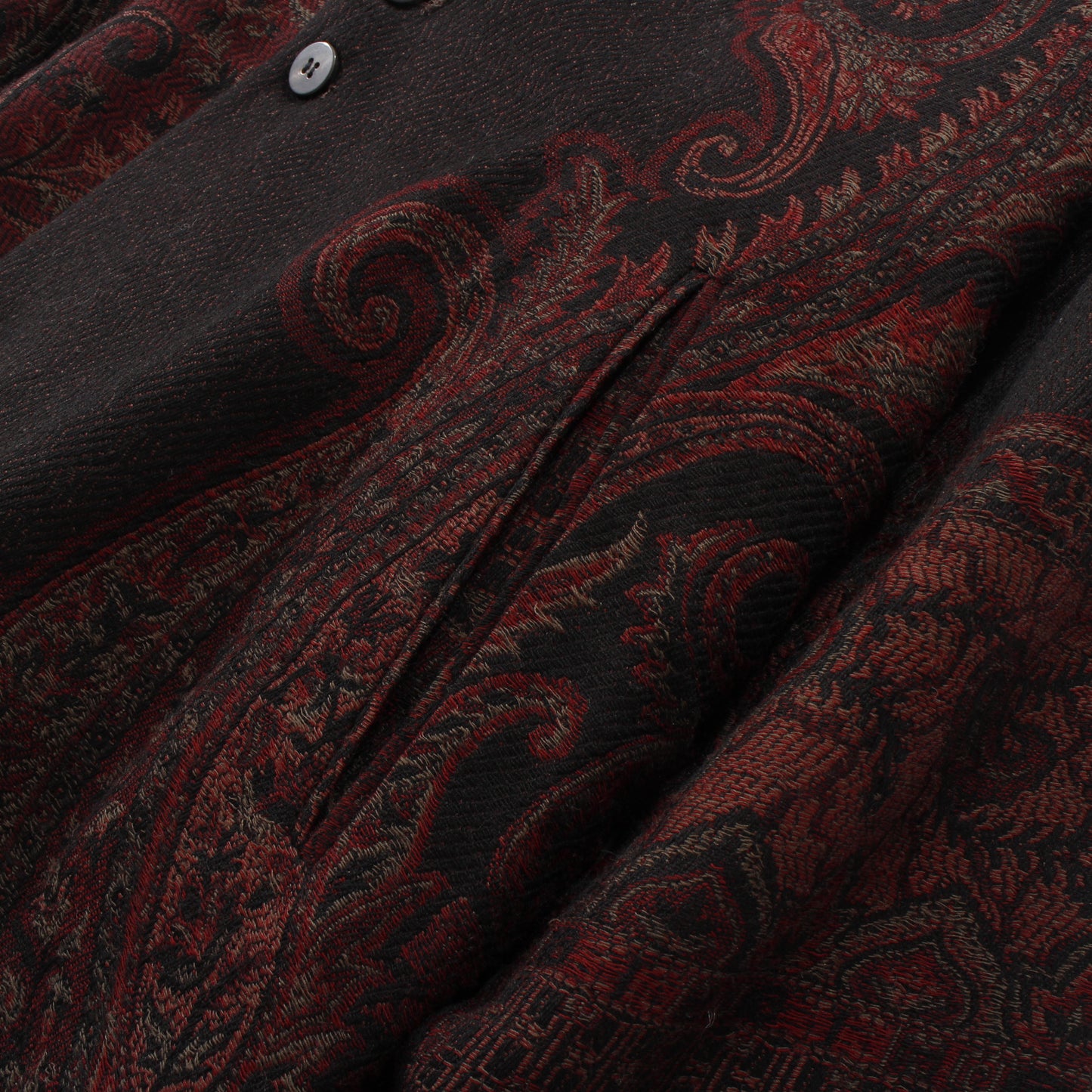 tibetan paisley jacquard gown coat / red