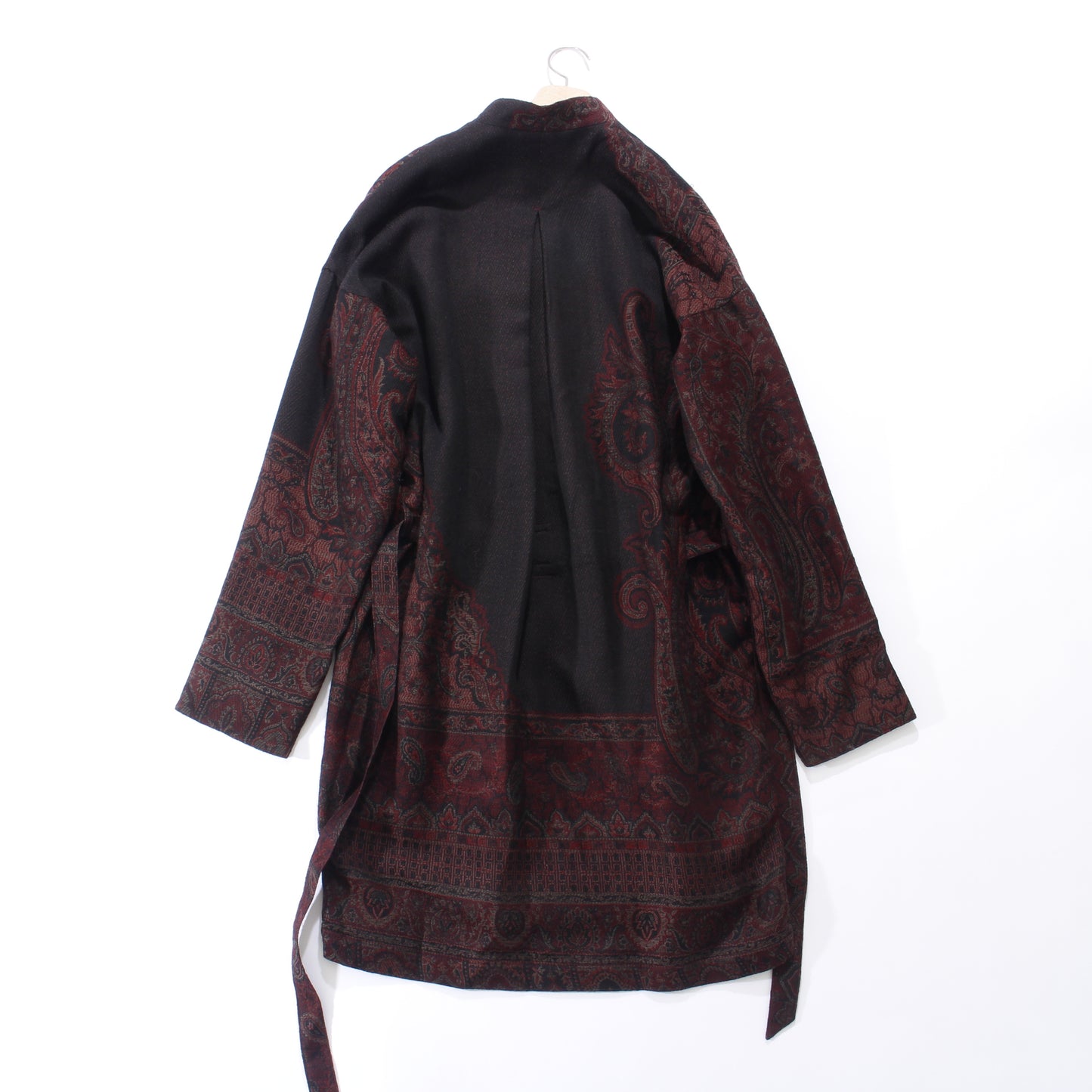 tibetan paisley jacquard gown coat / red