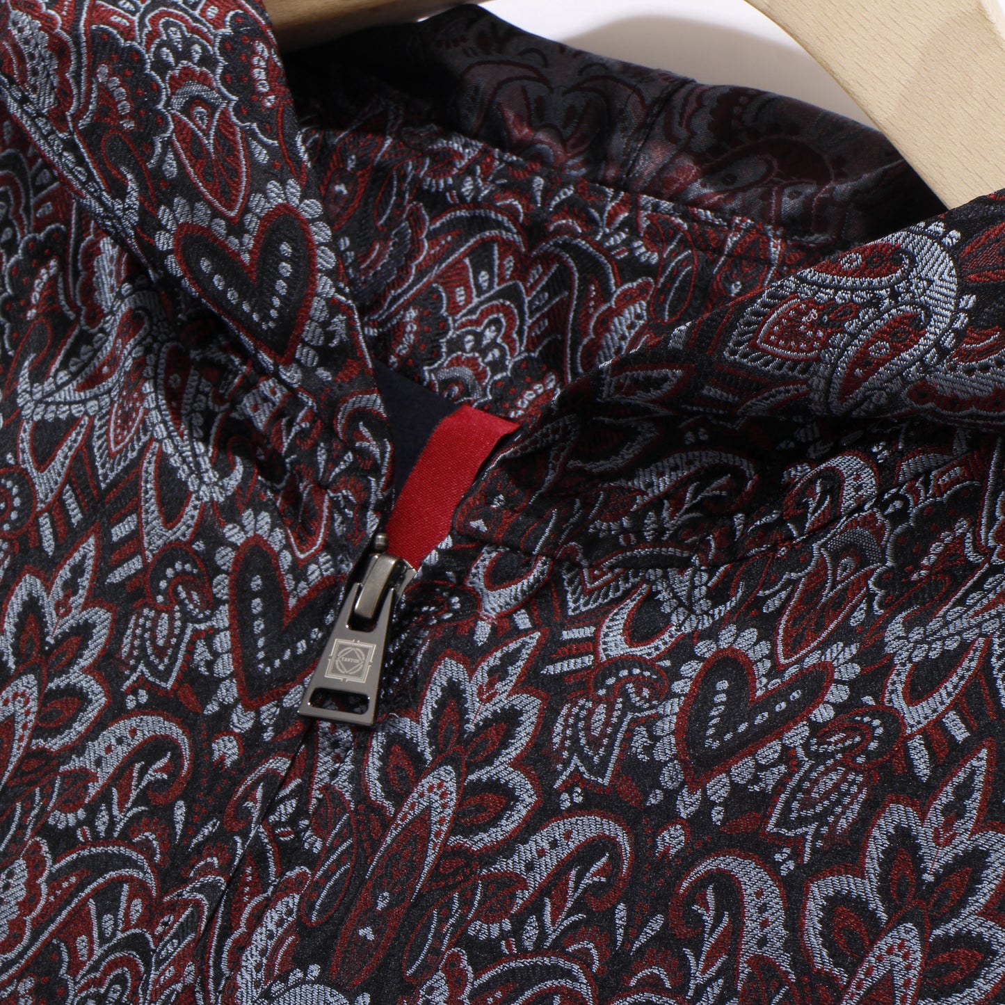 Persian Hand-Jaquard Hoodie Blouson /saxblue