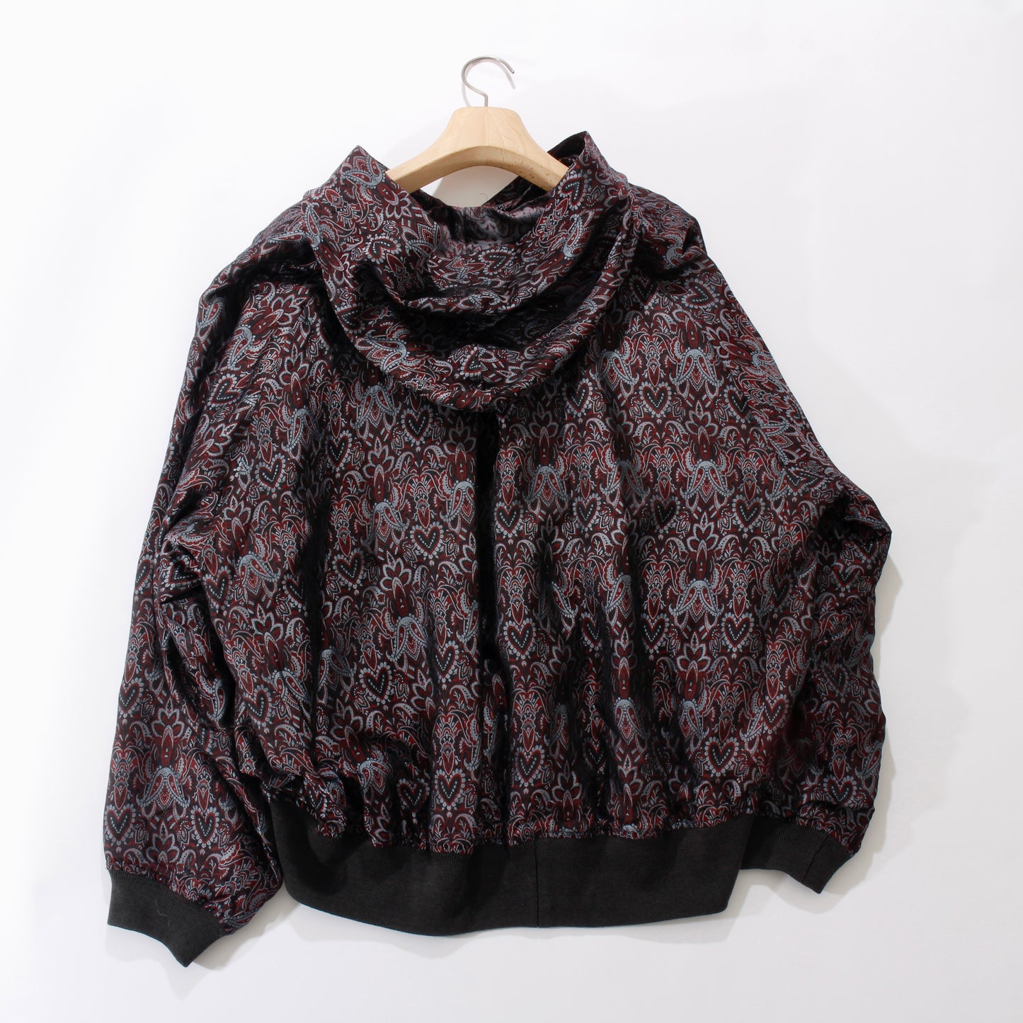 Persian Hand-Jaquard Hoodie Blouson /saxblue