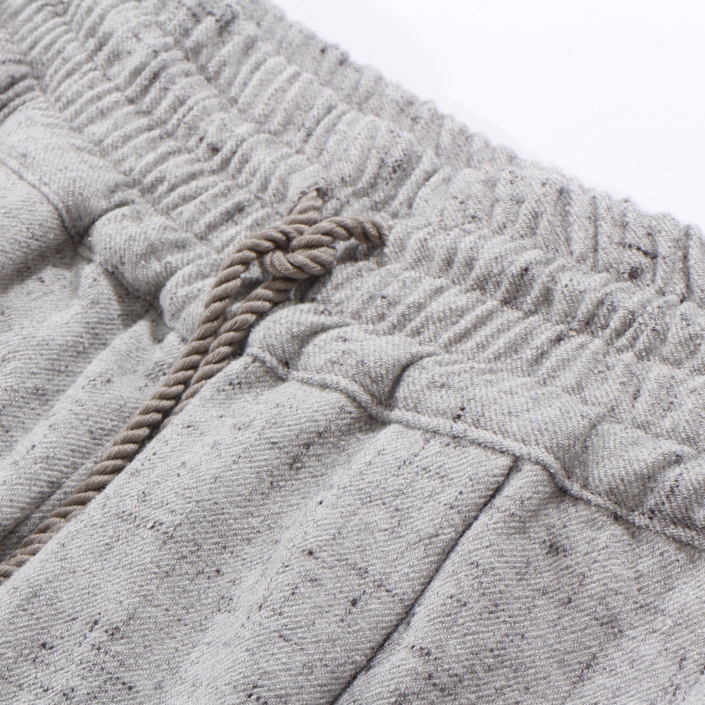 Stone Nep Straight Wide Slacks / white