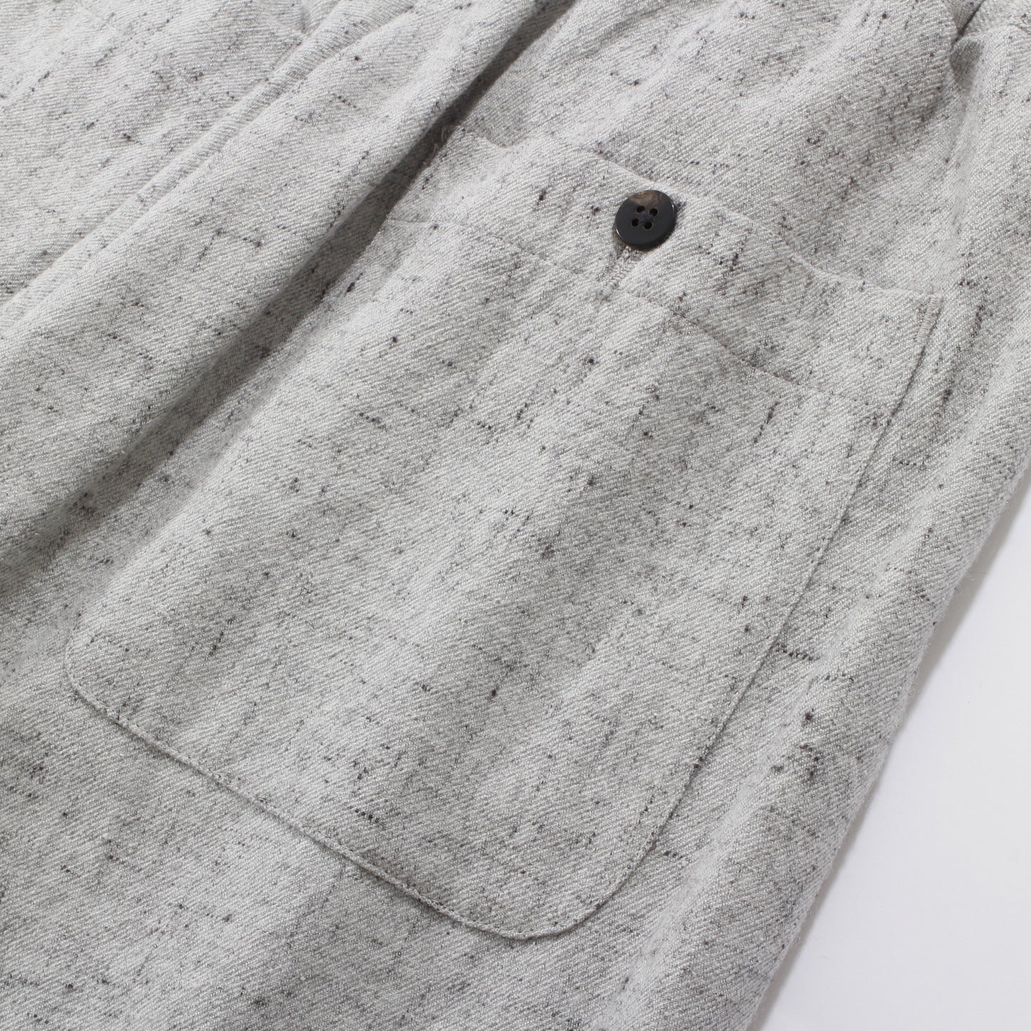 Stone Nep Straight Wide Slacks / white