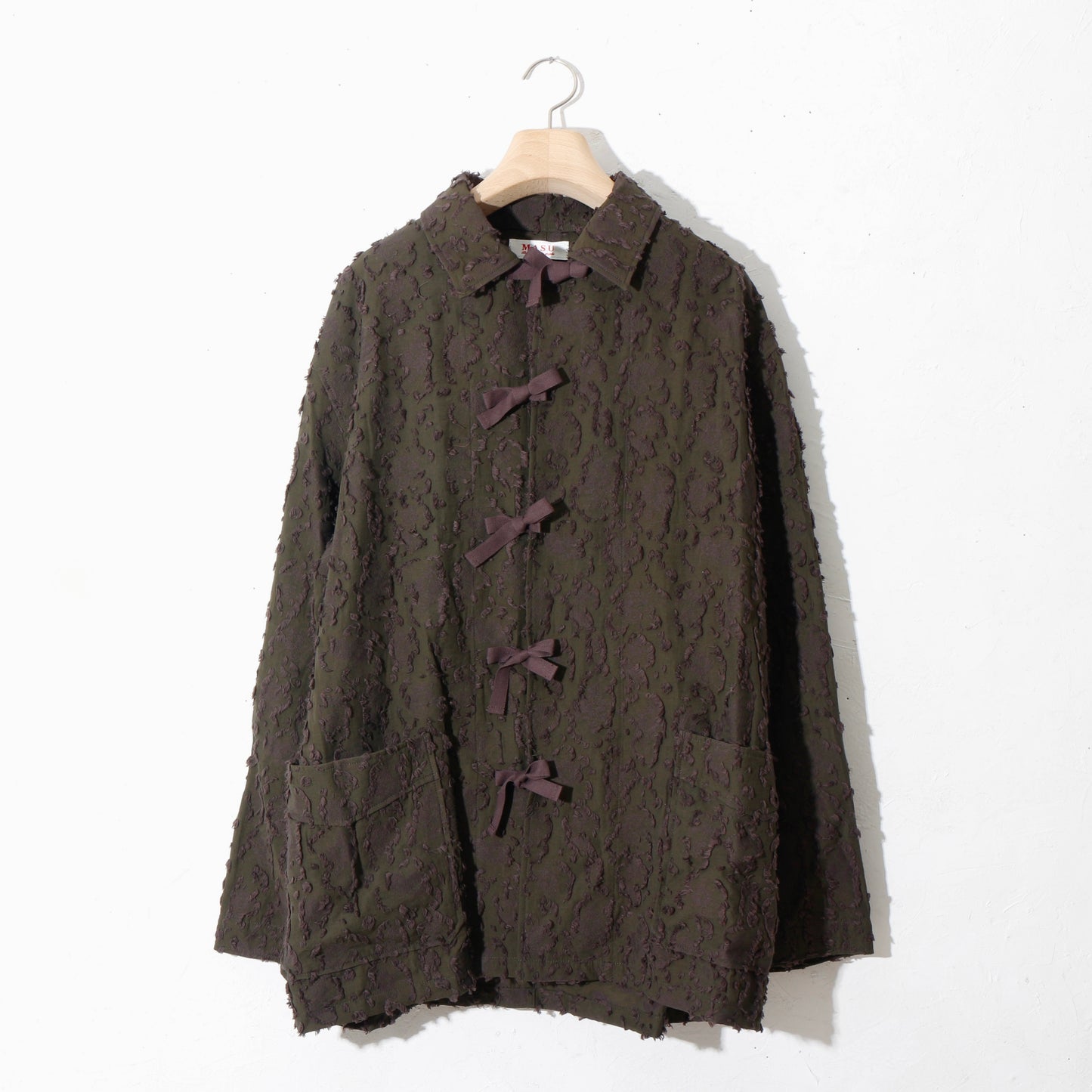 VICK CAMO RIBBON SHIRT /brown