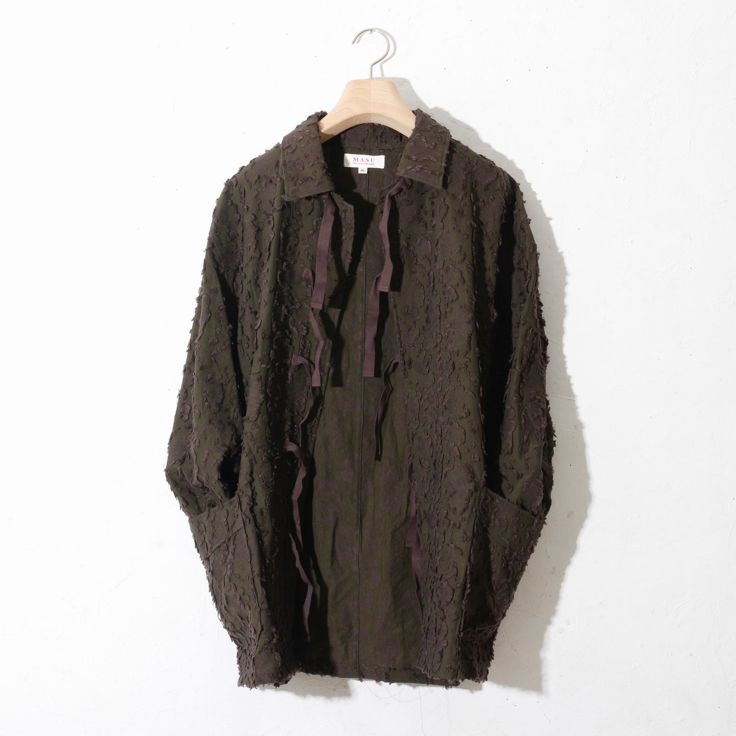 VICK CAMO RIBBON SHIRT /brown
