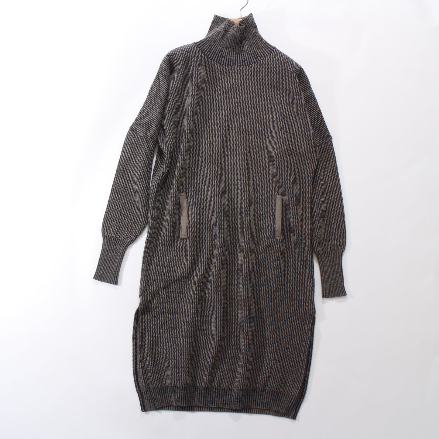 Plating Knit Cocoon Dress/beige