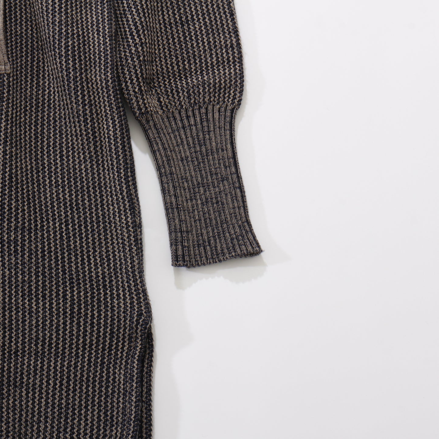 Plating Knit Cocoon Dress/beige