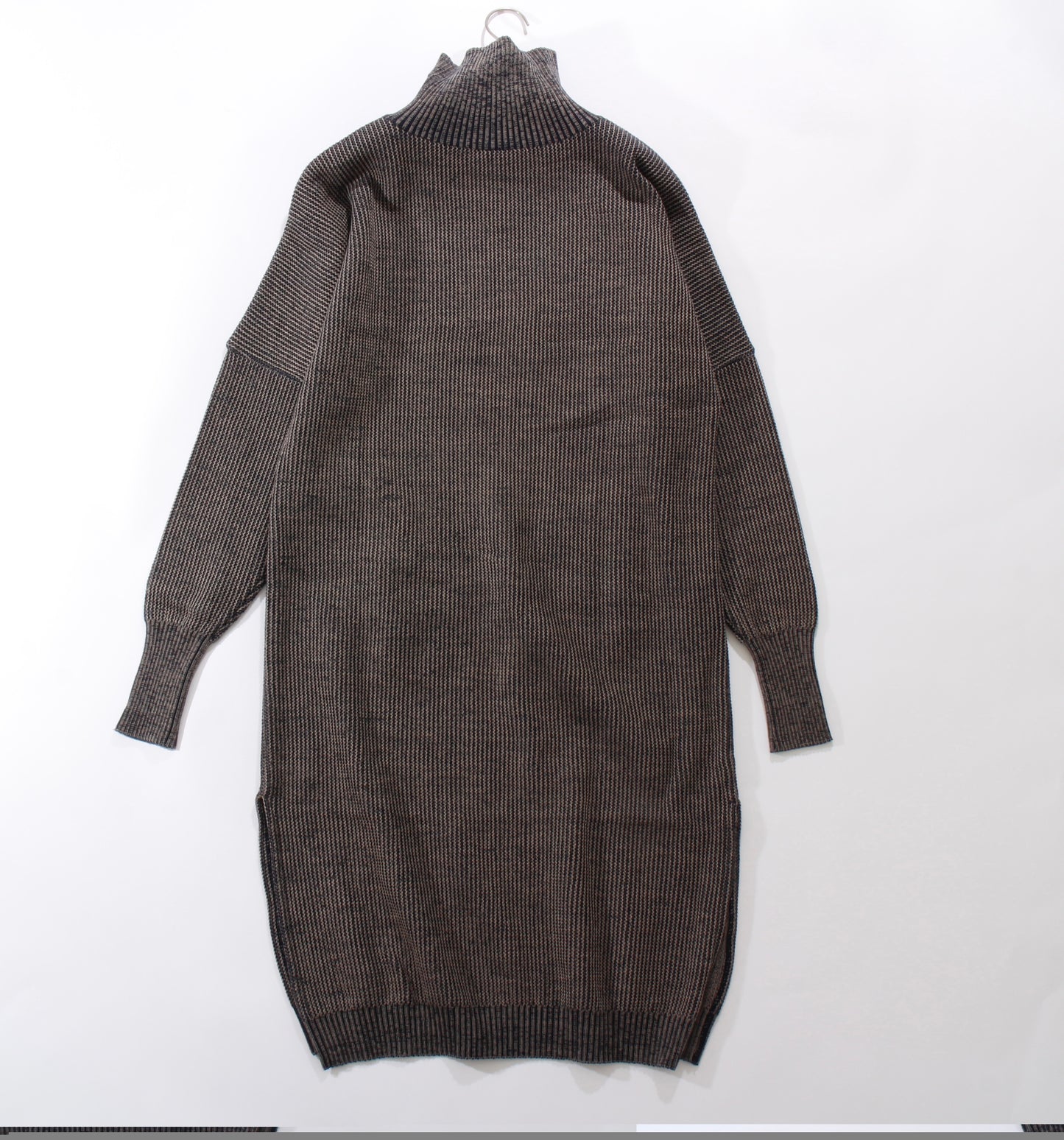 Plating Knit Cocoon Dress/beige