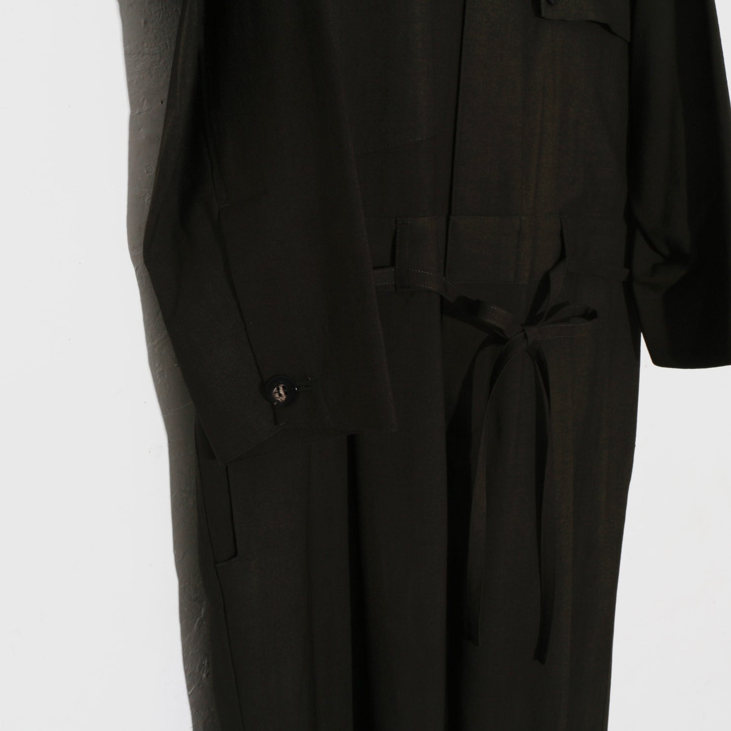 Uneven Dyed Jump Suit / D.green