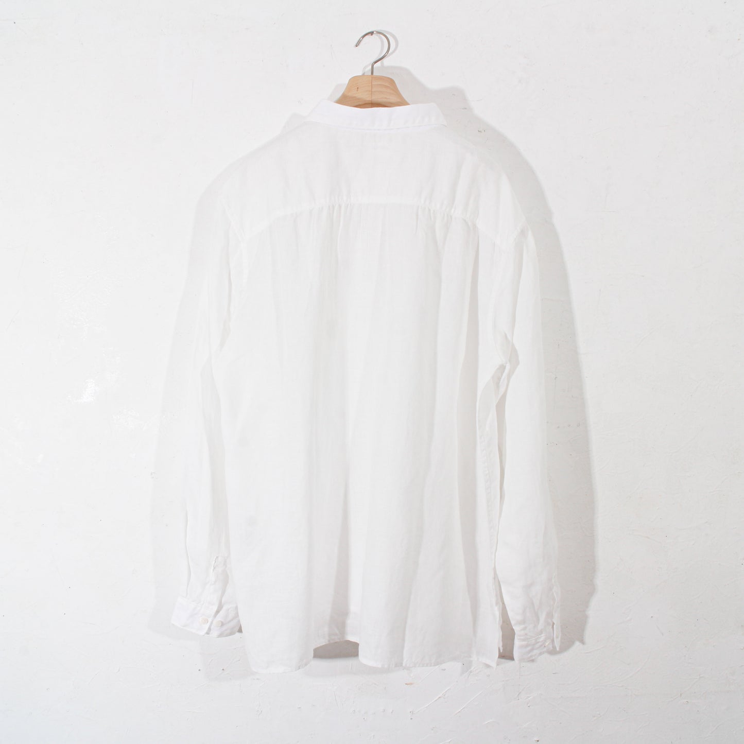 大麻開襟シャツ / 白