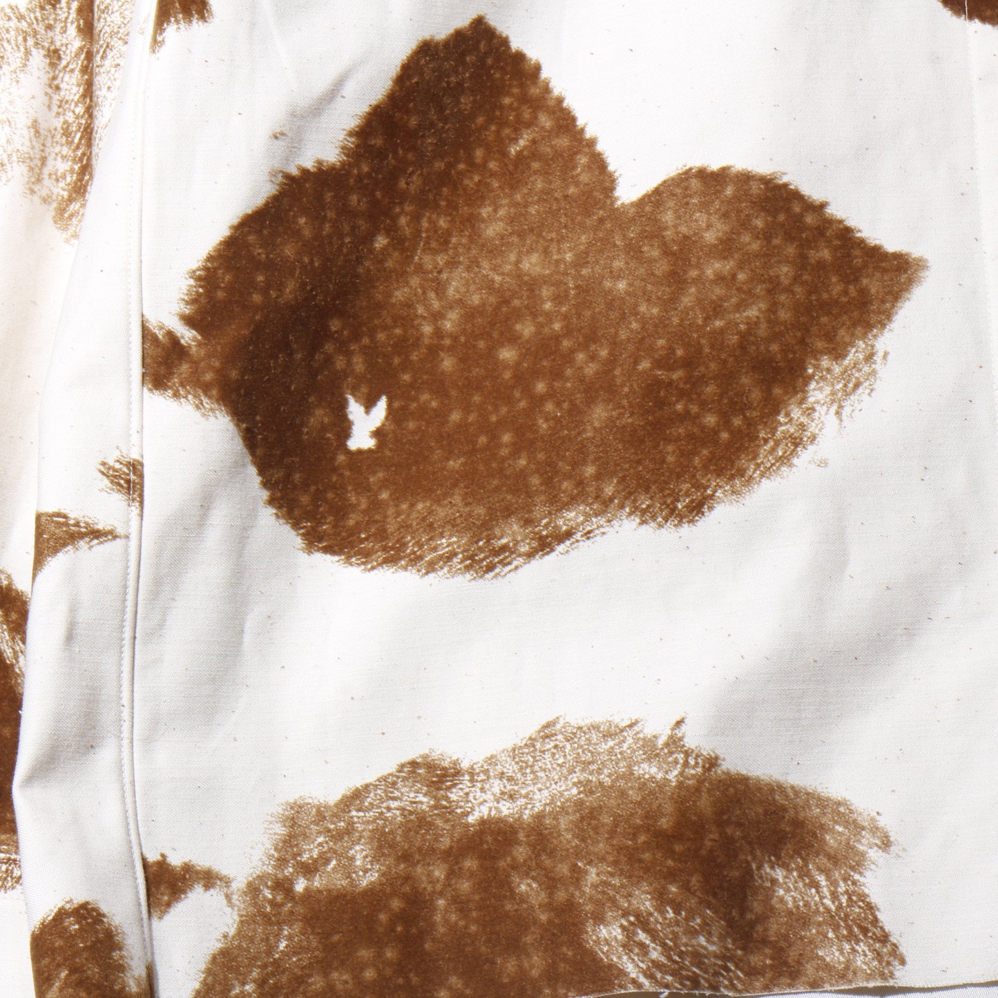 FLOCKY COW ZIP-UP SHIRT / brown