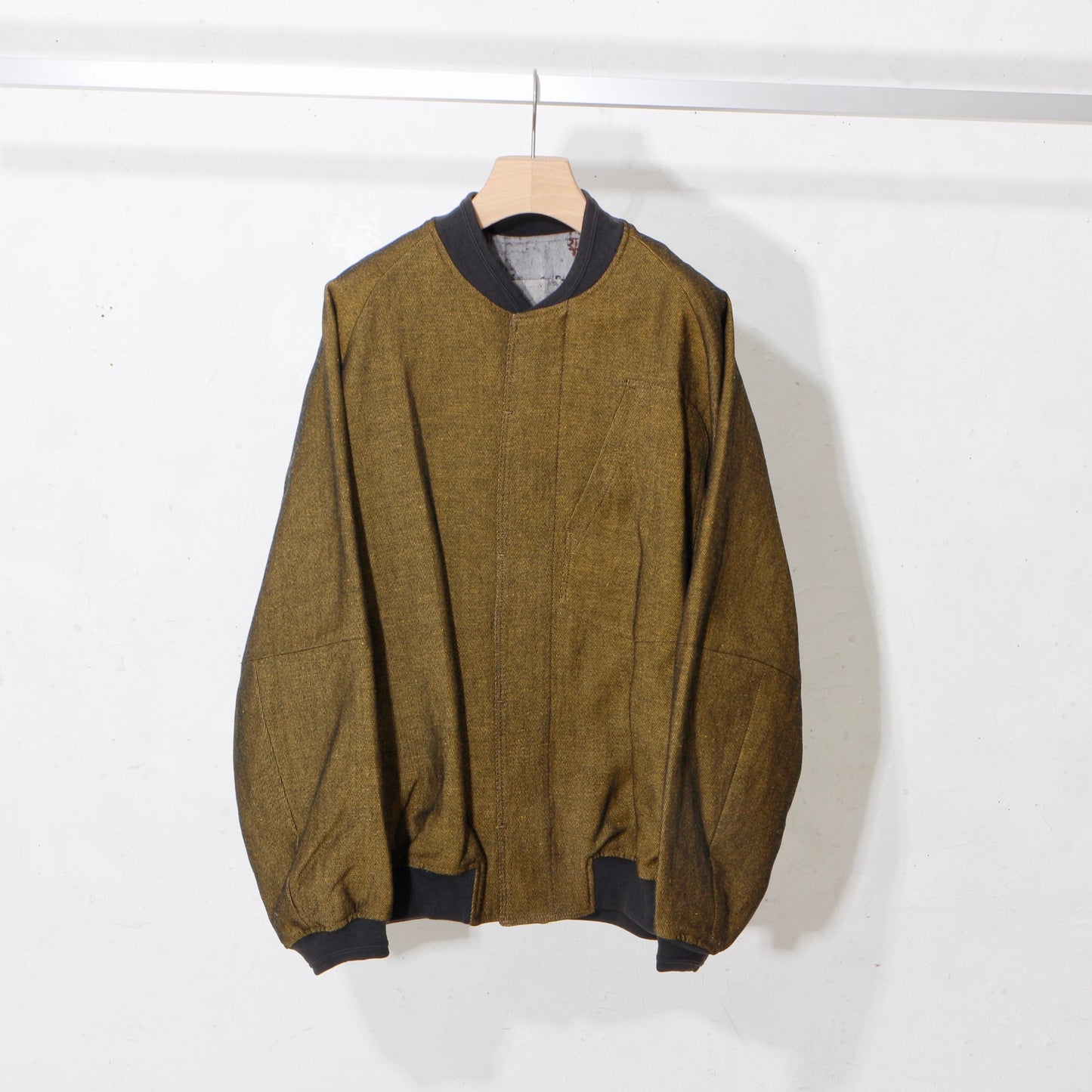 Reversible Linen Wool Blouson / yellow