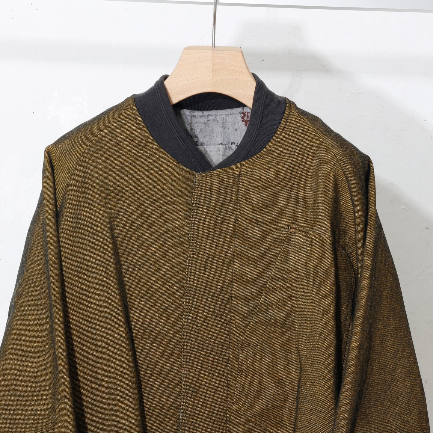 Reversible Linen Wool Blouson / yellow