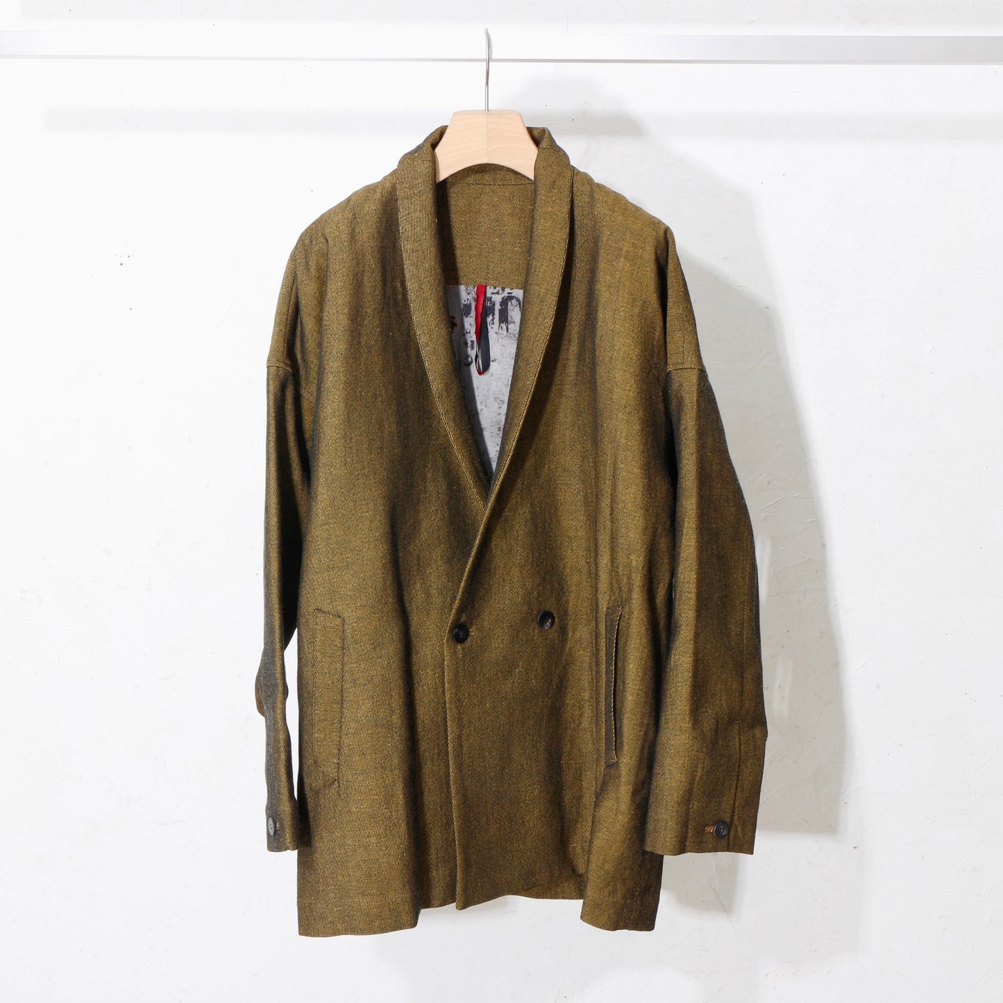 Linen Wool Jacket / yellow