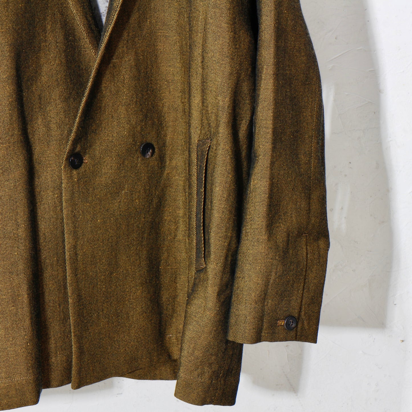 Linen Wool Jacket / yellow