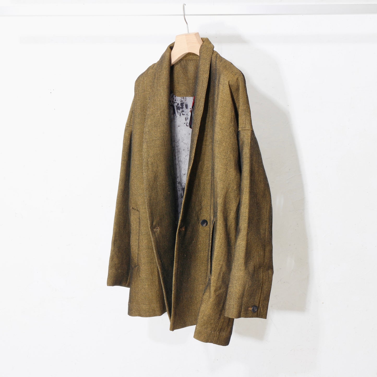 Linen Wool Jacket / yellow