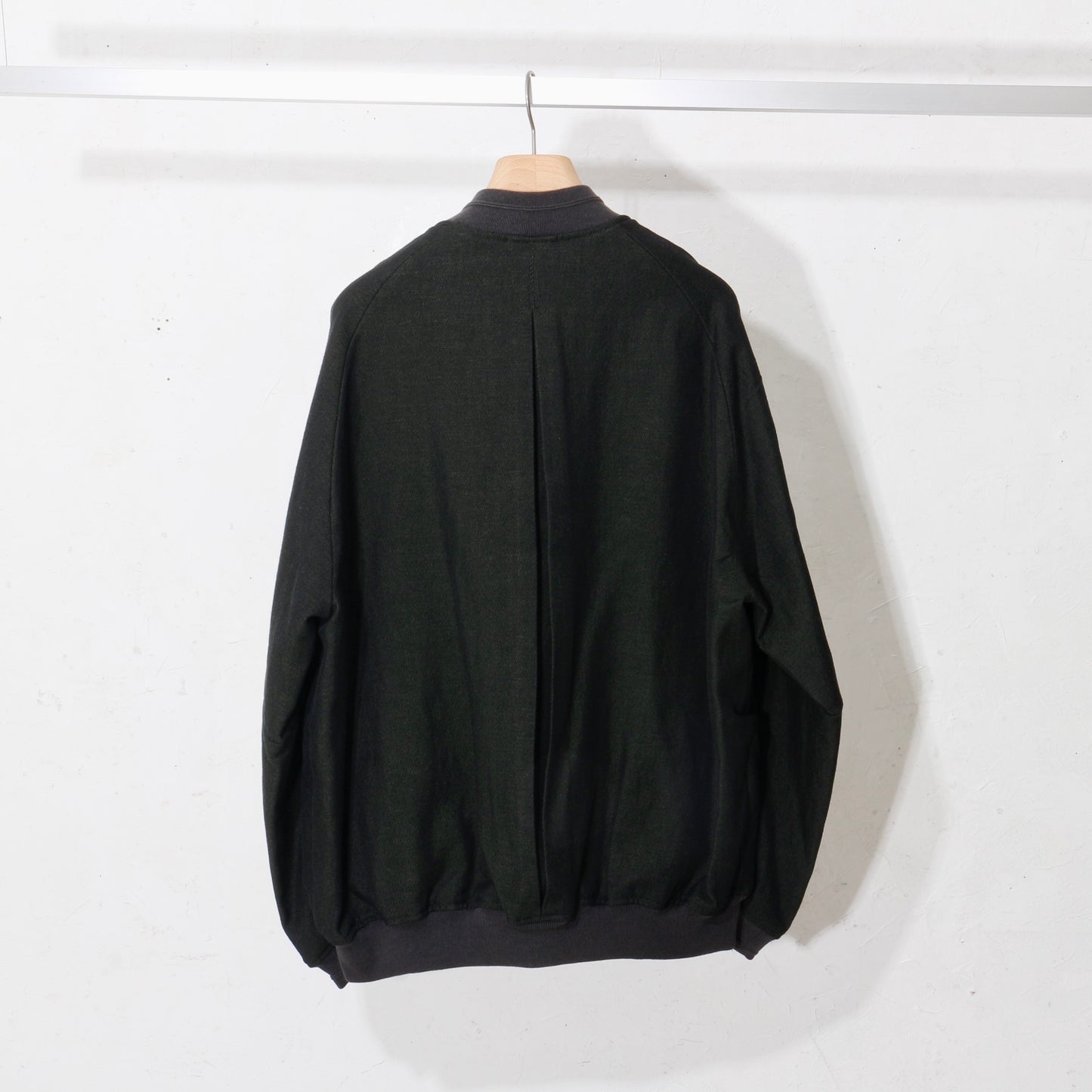 Reversible Linen Wool Blouson / khaki black