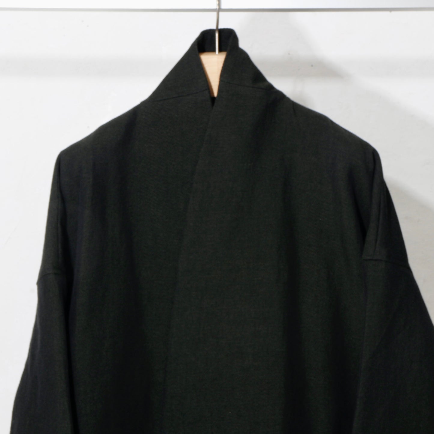 Linen Wool Jacket / kahki black