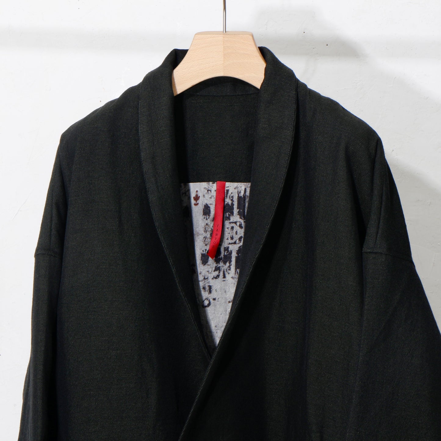 Linen Wool Jacket / kahki black