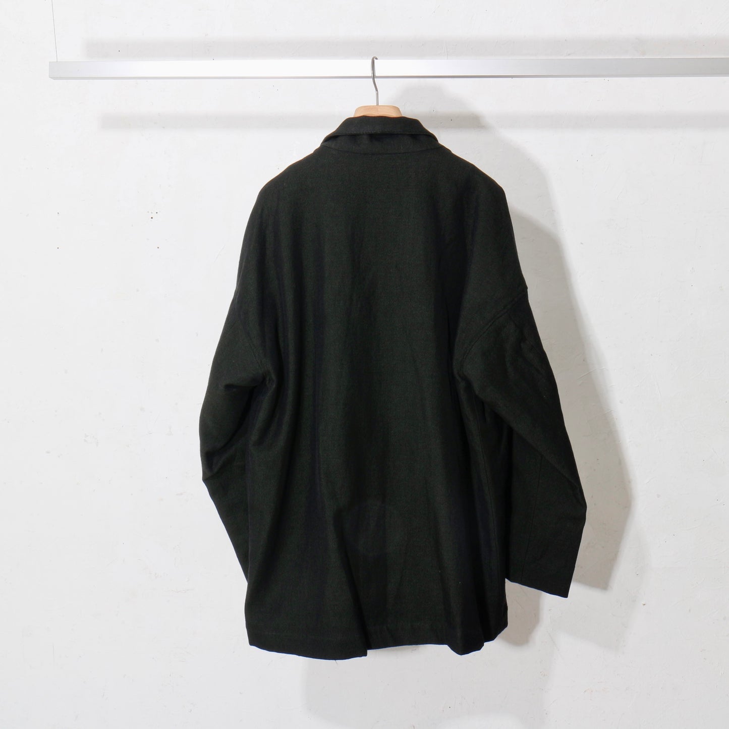 Linen Wool Jacket / kahki black