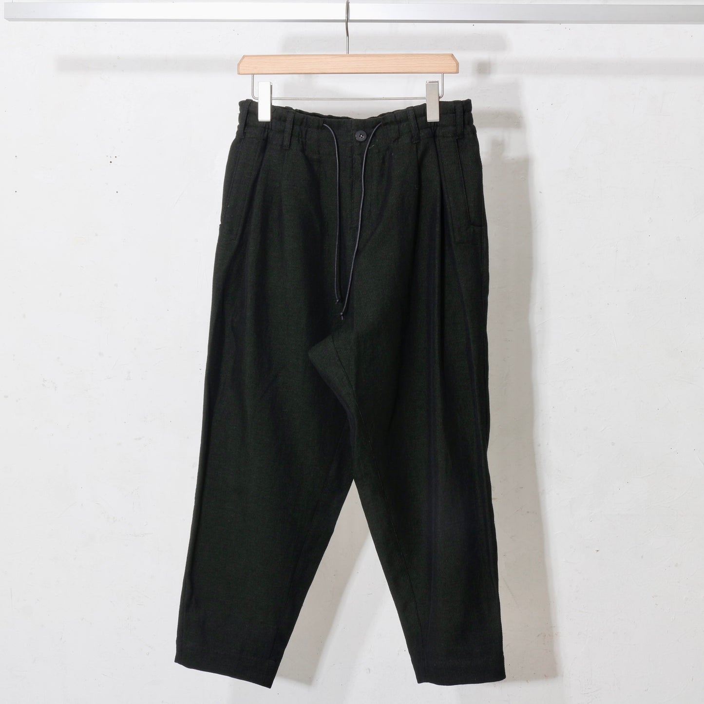 Linen Wool Gokuraku Pants / khaki black