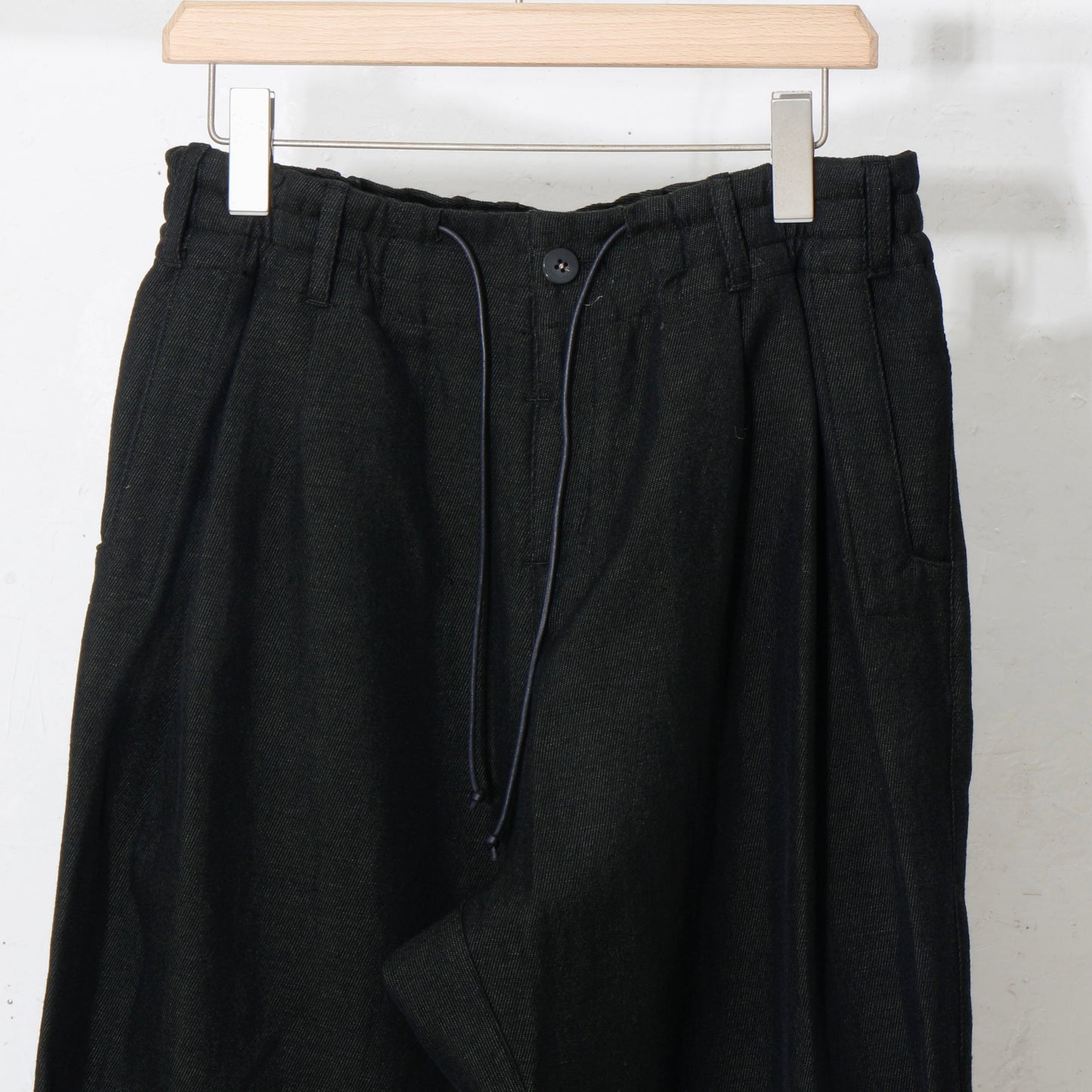 Linen Wool Gokuraku Pants / khaki black