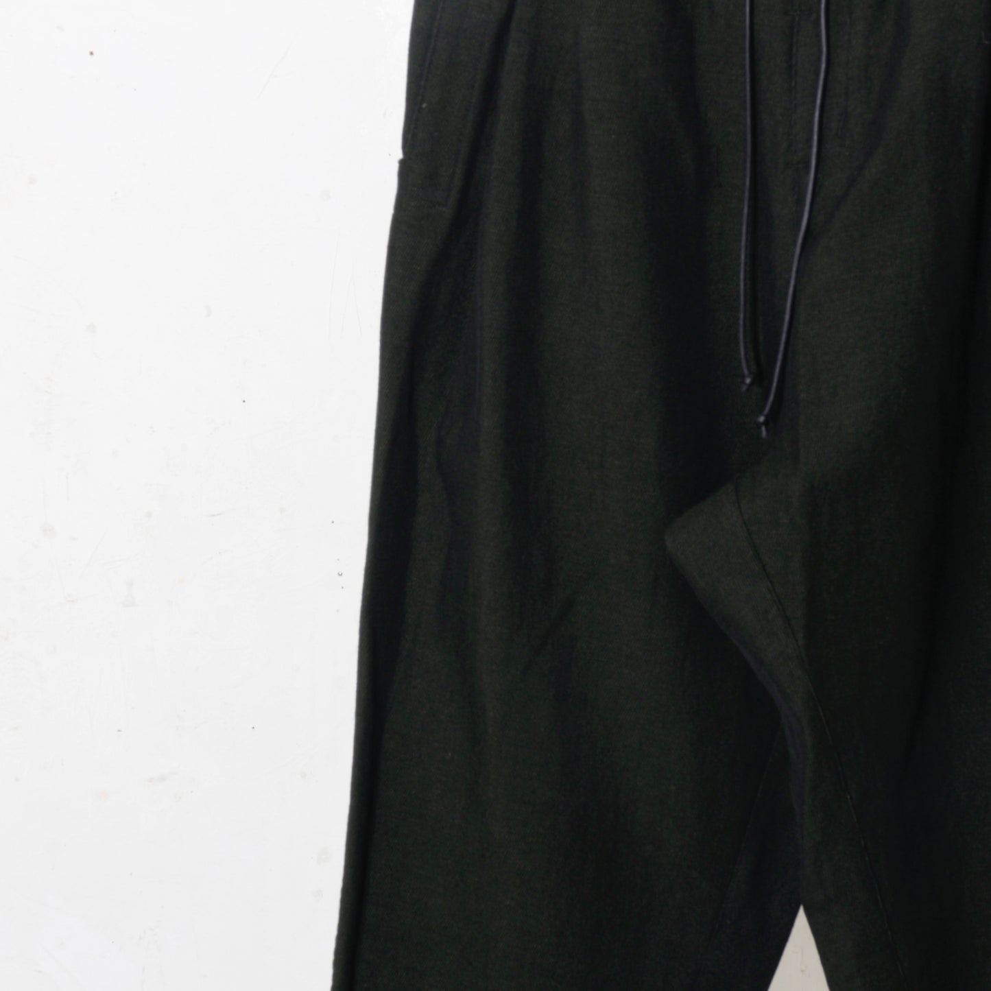 Linen Wool Gokuraku Pants / khaki black