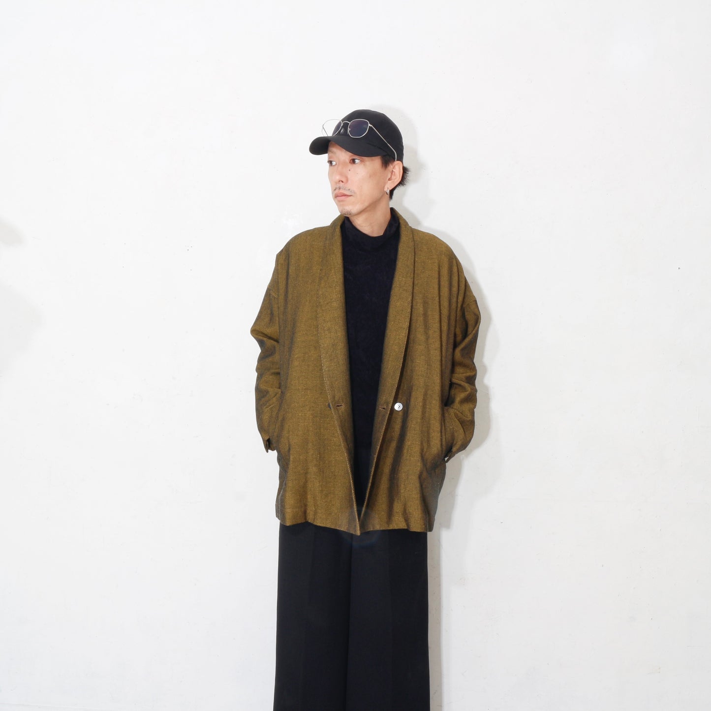 Linen Wool Jacket / yellow