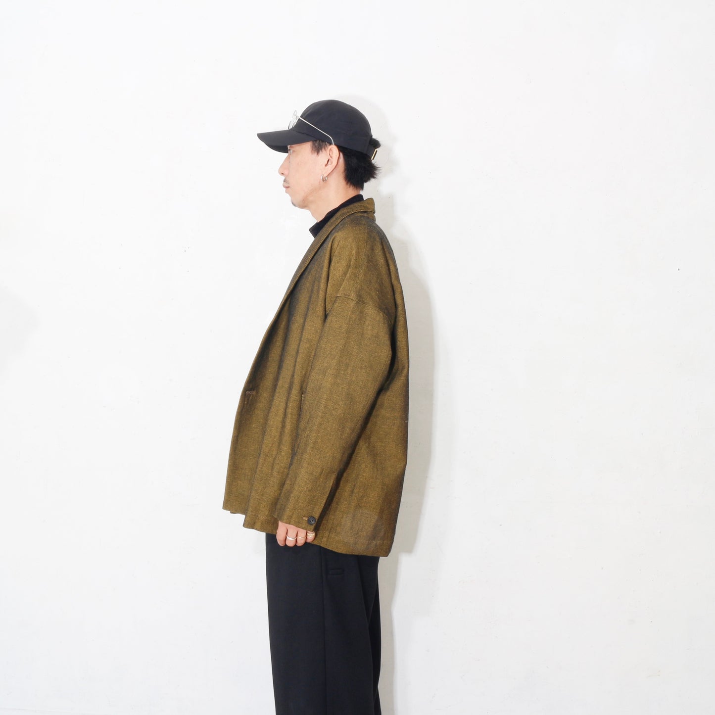 Linen Wool Jacket / yellow