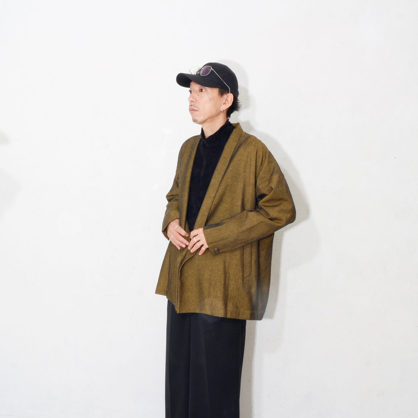 Linen Wool Jacket / yellow