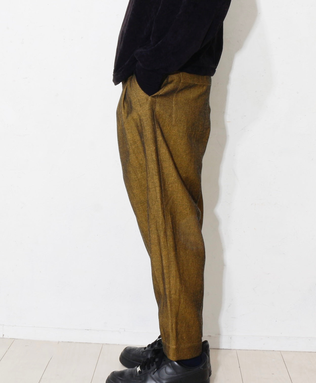Linen Wool Gokuraku Pants / yellow