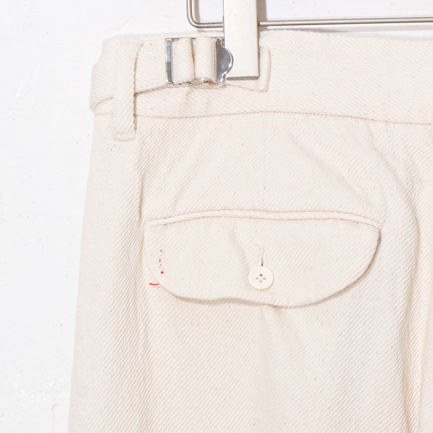 written by /thick twill slacks pants / natural
