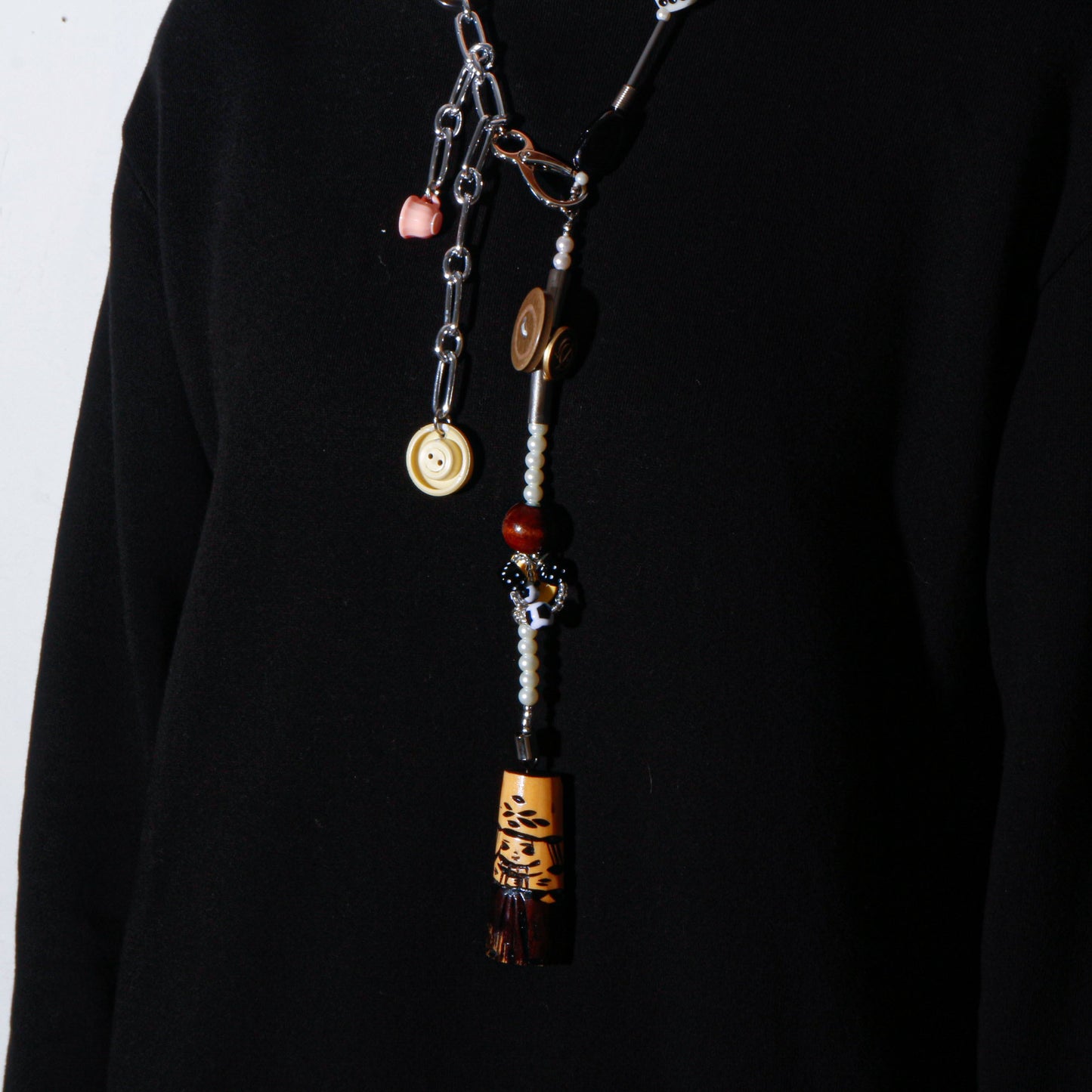 【LEO GON'DO】ROSARY Necklace No,1 DICE / CHAIN / FOUND OBJECTS