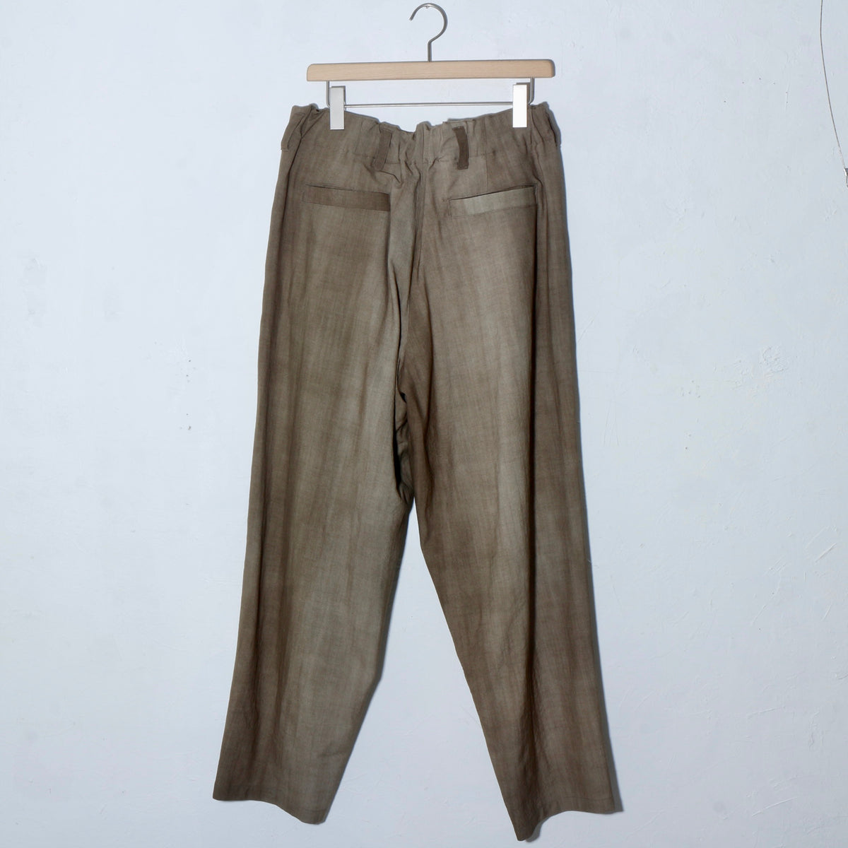 Uneven Dyed 2Tuck Trousers / yellow