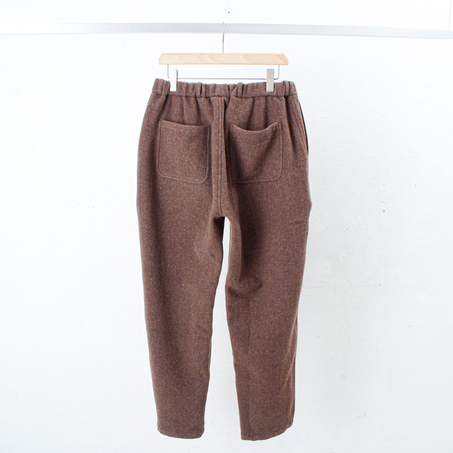 ストレートウールブランケットパンツ / 茶