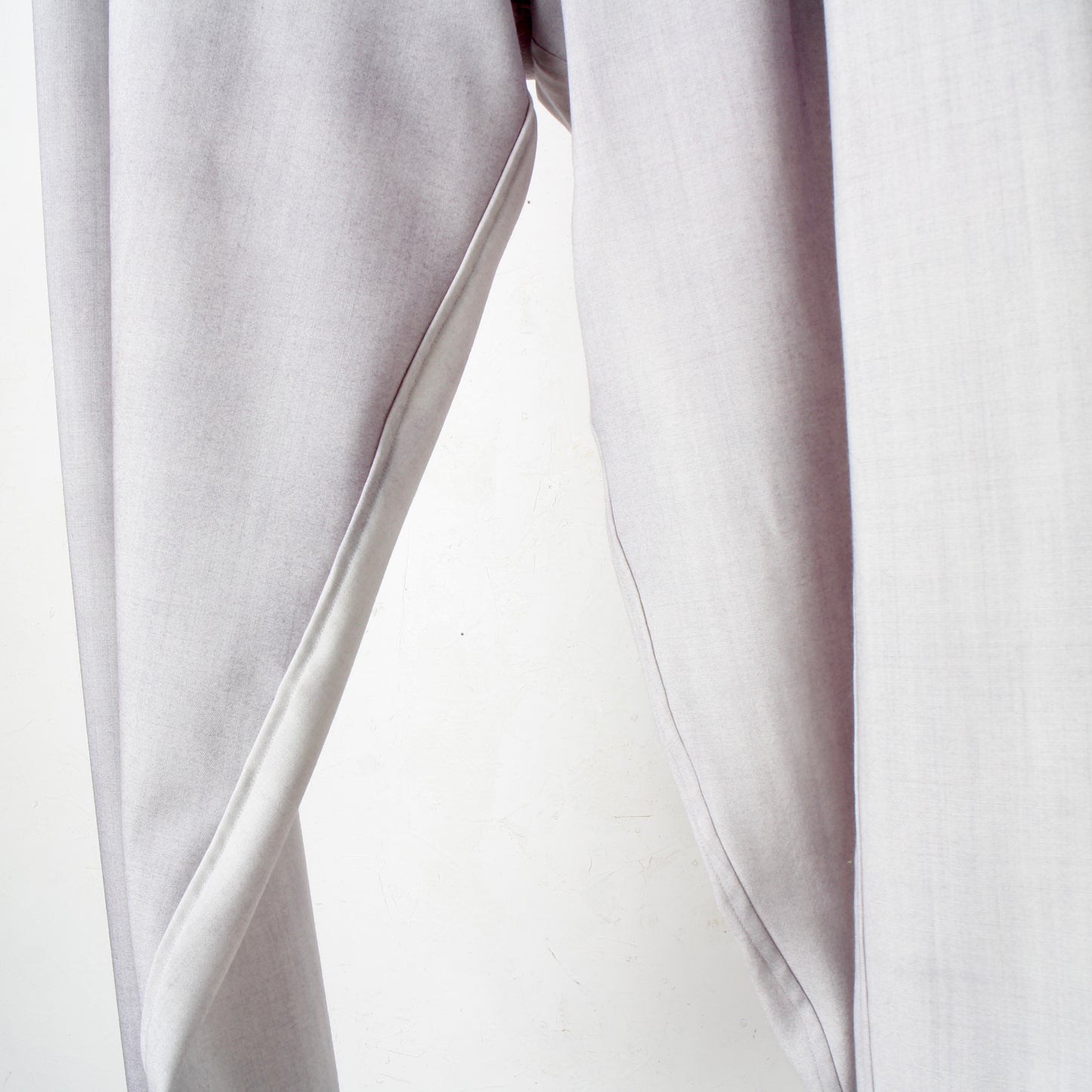 Uneven Dyed Switching Wide Pants / gray-white