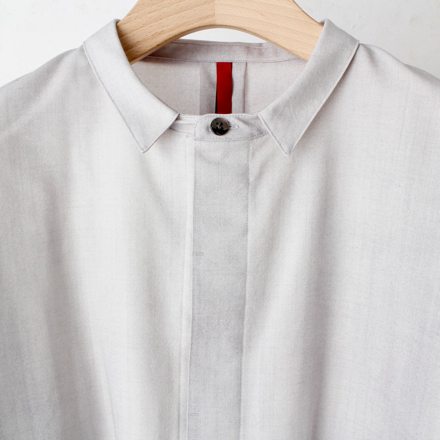 Uneven Dyed Flyfront Shirt / gray-white