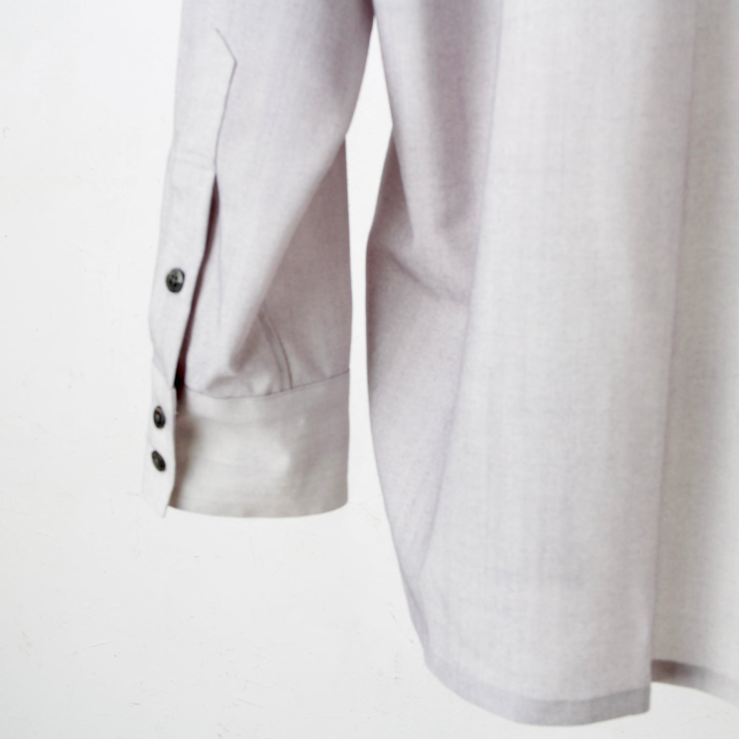 Uneven Dyed Flyfront Shirt / gray-white