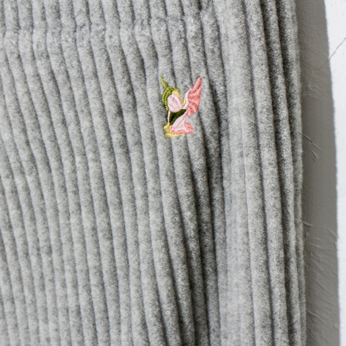 CORDUROY WIDE TROUSERS/ heather gray