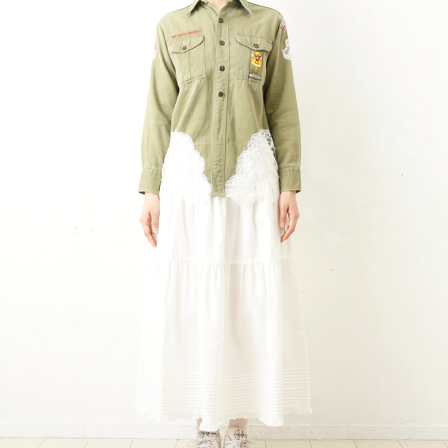 overlace /lace boy scouts shirt