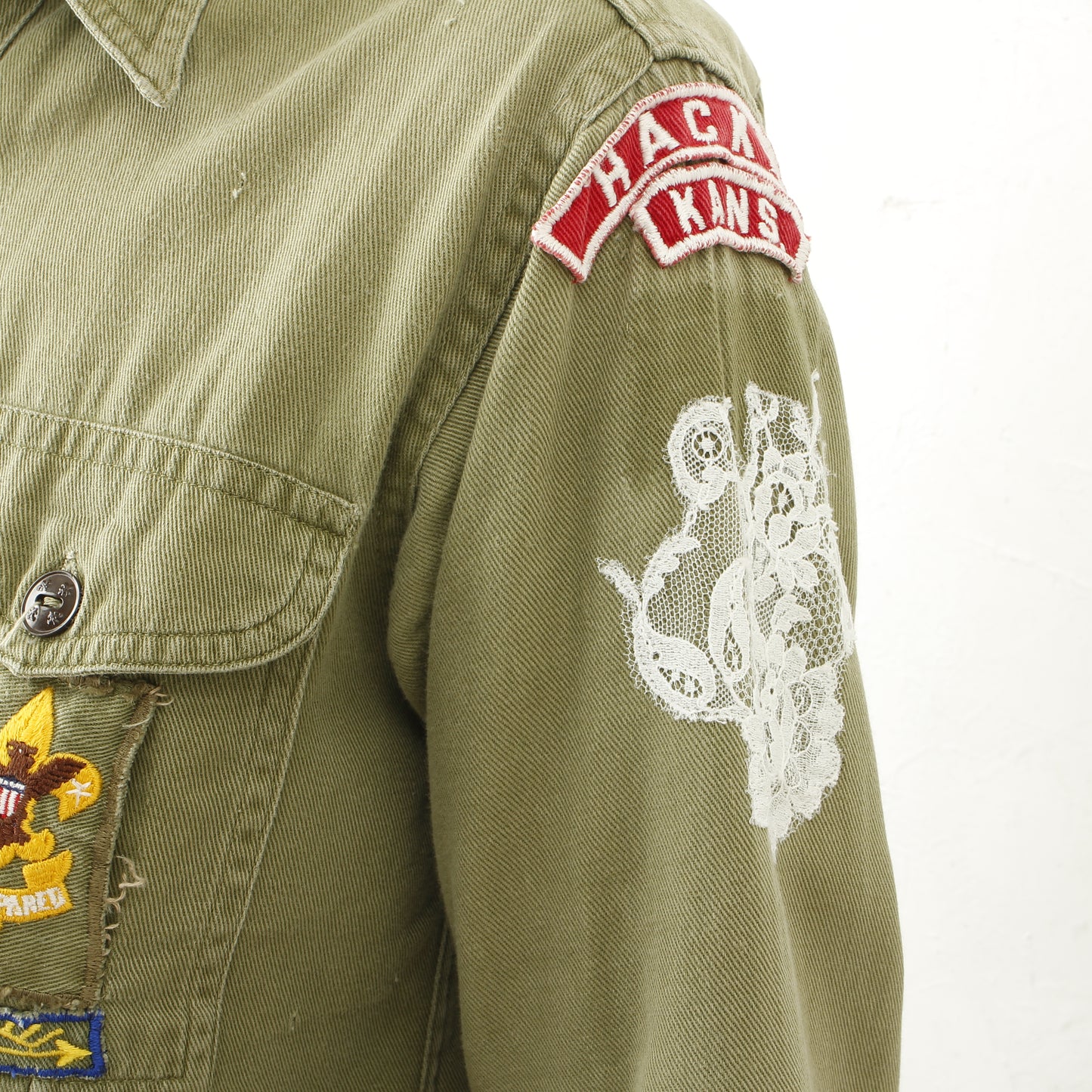 overlace /lace boy scouts shirt